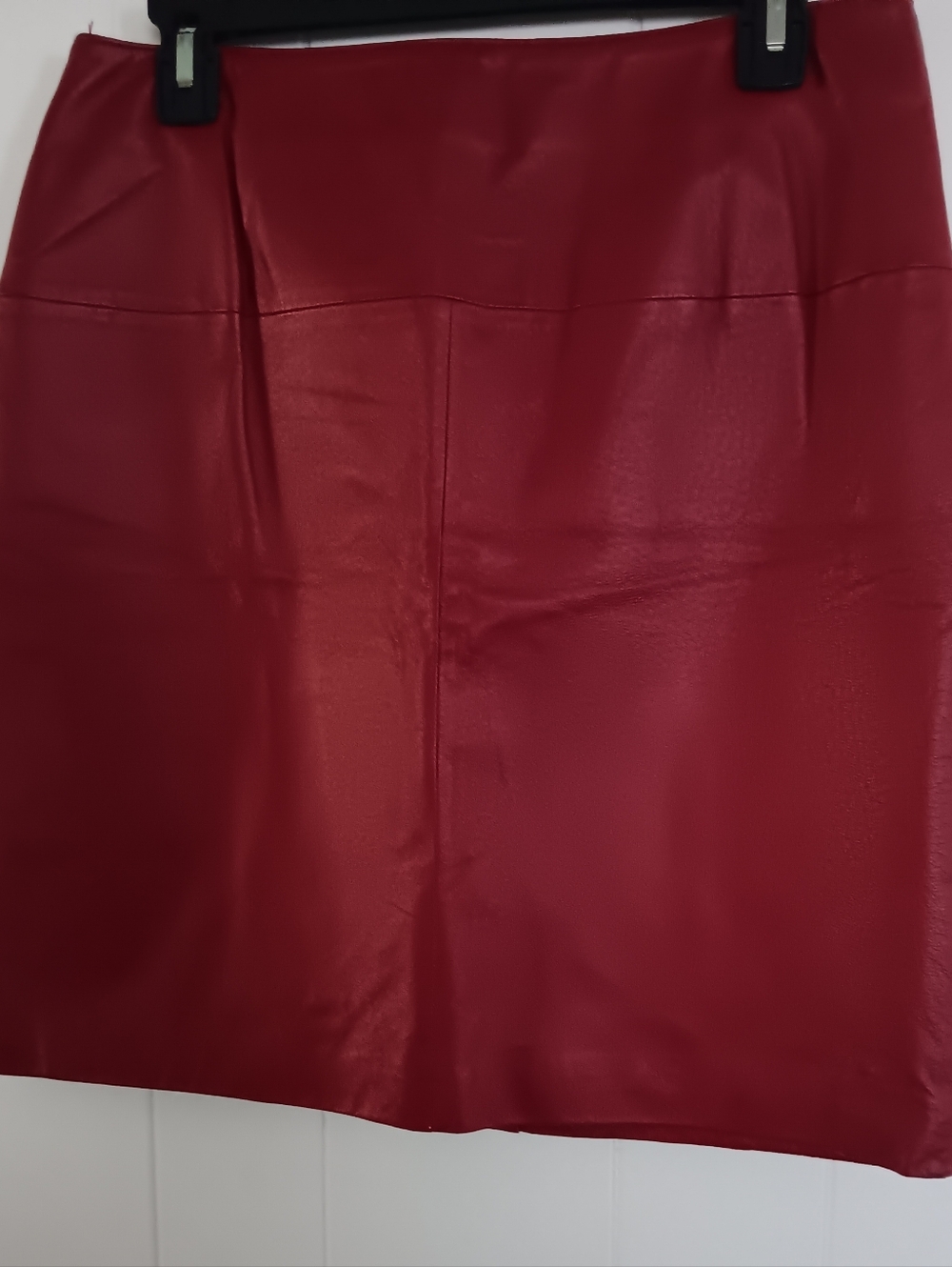 Newport News Leather Red Pencil Skirt